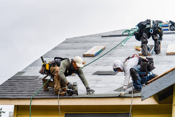 Professional Gutter Installation technician working in Estes Park, CO